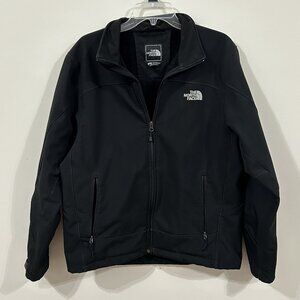 The North Face Black Faux Fur Lined Soft Shell Windwall Jacket - Men's Large